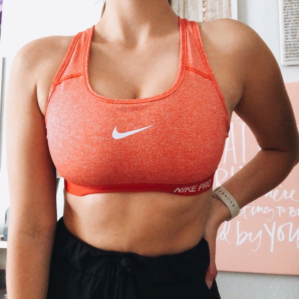 Red Nike Pro Sports Bra